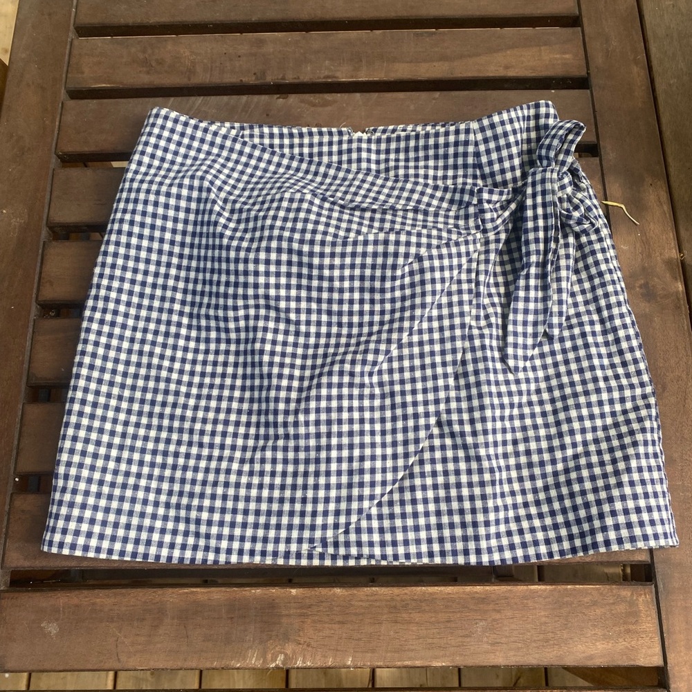Sezane Blue Checkered Women's Skirt